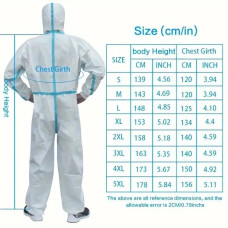 65gsm SF Micro Porous Disposable Protective Clothing 