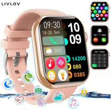 AI Voice Smart Watch With Wireless Call, Health Tracking & Multiple Sports Modes - 1.83 Fitness Tracker With Weather & Calculator