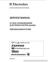 Frigidaire Dishwasher 24 inch Built-In Electronic (5995293536-Update) Service Manual 