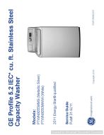 GE PTWN8050MWWMS Profile 5.2 IEC cu. ft. Stainless Steel Service Manual