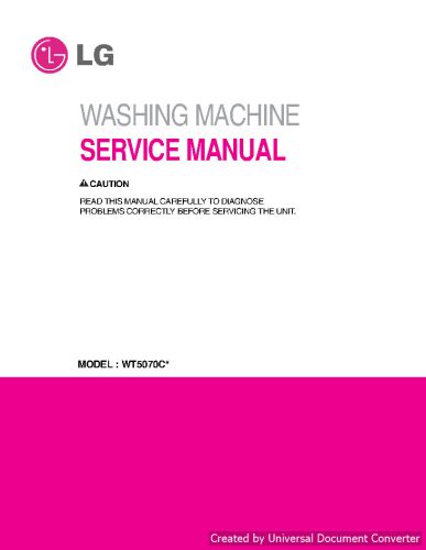 LG WT5070 Top Load Washer Service Manual