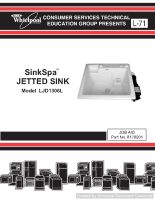 Whirlpool LJD1306L SinkSpa Jetted Sink Service Manual