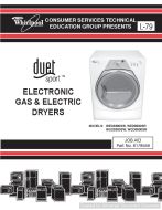 Whirlpool WED8300sw L-79 Duet Sport Electronic Gas & Electric Dryers Service Manual