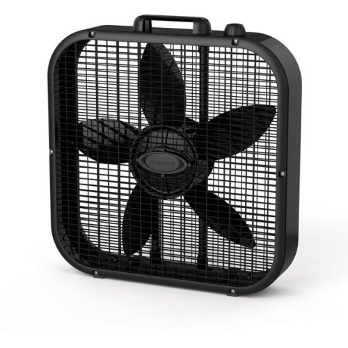 Lasko 20" 3-Speed Decor Colors Box Fan, Model B20401, Black