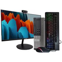 Dell Desktop Tower Computer Bundle with 24" Monitor, Intel Core i5, 8GB RAM, 240GB SSD, DVD-ROM, Windows 10 Pro, Black (Refurbished)