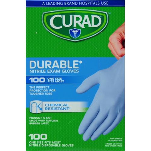 Curad Nitrile Powder-Free Exam Gloves, 100 ct