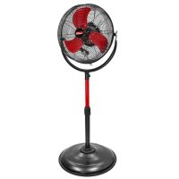 Hyper Tough HT 16 Inch High Velocity Internal Oscillation Stand Fan Red & Black