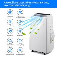 Zimtown Portable Electric Air Conditioner Unit - 12000BTU Power Plug In AC Cold Indoor Room Conditioning System w/ Cooler, Dehumidifier, Fan, Exhaust Hose, Window Seal, Remote