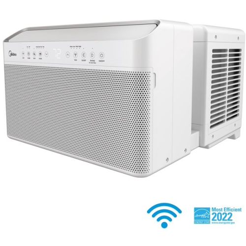 Midea 10,000 BTU Smart Inverter U-Shaped Window Air Conditioner, 35% Energy Savings, Extreme Quiet, MAW10V1QWT