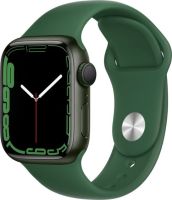 Apple Watch Series 7 (GPS) 41mm Green Aluminum Case with Clover Sport Band - Green