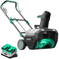 Litheli 2X20V(40V) Cordless Brushless Snow Blower 20 Inch with 2x4.0 Ah Batteries & Charger