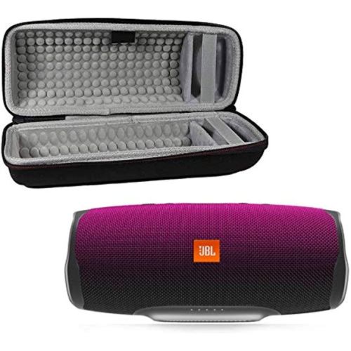 JBL Charge 4 Waterproof Wireless Bluetooth Speaker Bundle with Portable Hard Case - Magenta