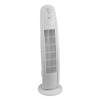 Comfort Zone 29" 3-Speed Oscillating Tower Fan with Sturdy Base, White